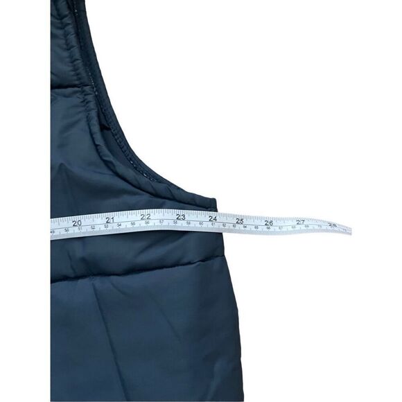 Vintage 70s/80s iron works builders guild navy blue button down puffer vest - Picture 6 of 7